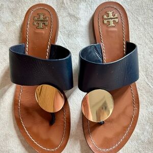 Tory Burch ‘Patos’ Disk Sandal in Navy